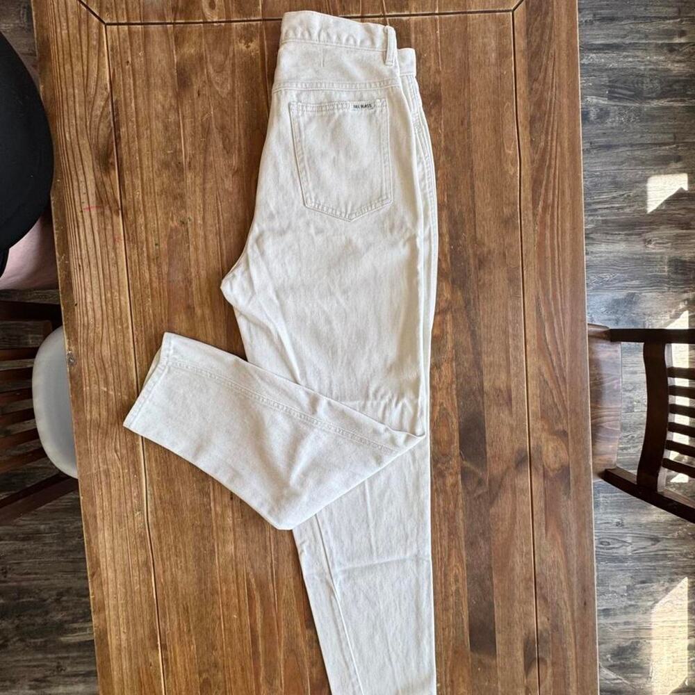 Vintage 90s Cream Bill Blass High Waisted Tapered Mom Jeans